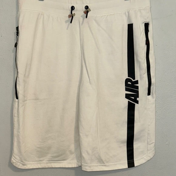 Nike White Athletic Shorts with Black Accents - Picture 1 of 3